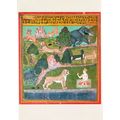 A Princely Saint Amongst Animals Indian Paintin...