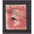 GREAT BRITAIN 1858-79 QV SG44 1d RED BROWN PLAT...