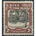 Niue 1938 SG76 2/- Black & Red-Brown Mounted Mi...