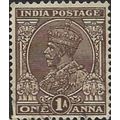 INDIA, King George V, brown 1934, 1Anna