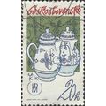 CZECHOSLOVAKIA, Porcelain tea pot, blue 1977, 2...