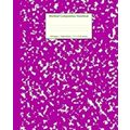 Marbled Composition Notebook - Purple Marble Wide Ruled Paper Subject Book by Yo