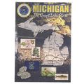 MICHIGAN unused postcard vgc map of state