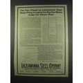 1913 Lackawanna Steel Company Ad - Sheet Piling