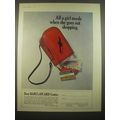 1966 Barclays Barclaycard Ad - All a girl needs when she goes out shopping
