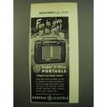 1949 General Electric Model 165 Portable Radio ...