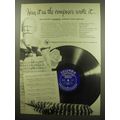 1949 Columbia Records Masterworks Ad - Hear it ...