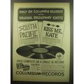 1949 Columbia Records Ad - South Pacific; Kiss ...