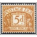 1954 D44 5d Yellow-Brown Tudor Crown Postage Du...