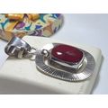 Estate Red Jasper Sterling Silver floating refl...