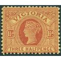 Victoria 1899 1½d brown-red on yellow Perf 12½ ...