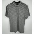 Men’s Lululemon Polo Shirt Size M Gray Striped ...