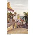 Artist Drawn Clovelly Devon Postcard (DEV4716)