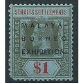 Straits Settlements 1922 SG249 $1 Black & Red/B...