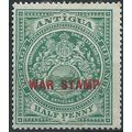 Antigua 1916 SG53 1/2d Green WAR STAMP Mounted ...