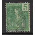 INDO - CHINA 1904 GRASSET TYPE 5c GREEN SG 33 F...