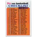 81 TOPPS BASKETBALL CHECKLIST