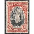 Toga 1938 6d 20th Anniversary of Queen Salote's...