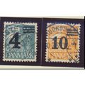 Denmark Stamps Scott #244 To 245, Used