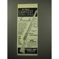 1956 Franchi Automatic Shotgun Ad - World's Lightest