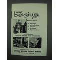1960 Belgium Tourism Ad - Visit Belgium First!