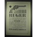 1961 Ruger Revolver Gun Ad