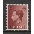 GREAT BRITAIN 1936 EDWARD VIII 1 1/2d RED BROWN...