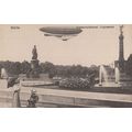 Berlin Airship Startled Man Antique German Post...