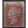 1858 SG43 1d Red Plate 103 Good/Fine Used Check...