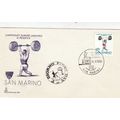 San Marino 1980 Weightlifting FDC Special cance...