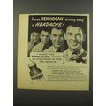 1940 Bromo-Seltzer Medicine Ad - Ben Hogan