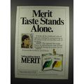 1983 Merit Cigarettes Ad - Taste Stands Alone