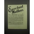 1932 Mennen Baby Oil Ad - Expectant mothers