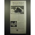 1933 Squibb Liquid Petrolatum Ad - He is an animal