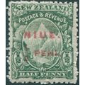 Niue 1902 ½d green Perf 14 SG8 unused