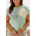 Moonlight Jade Multi Crochet Flower Knit Short ...
