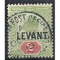 British Levant 1905 L4 2d Grey-Green & Carmine-...