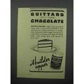 1944 Guittard Chocolate Ad - Mocha Filling