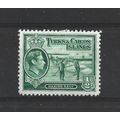 Turks&Caicos.SG195 1/2d Raking Salt (Green).Col...