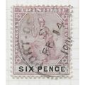 TRINIDAD 1896 6d SIX PENCE SG120 USED
