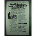 1973 Western Union Mailgram Ad - Improving the Nation's Communications