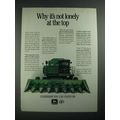 1987 John Deere Combines Ad - Why It's Not Lonely at the Top