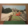 YORK MINSTER FROM CITY WALLS used postcard by c...