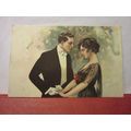 ITALIAN LOVERS unused antique postcard /
