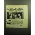 1958 British Railways Ad - Low cost travel in Britain