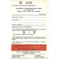 Student's Registration Card issued by Newport C...