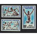 Gabon Football Athletics Sports 3v 1962 MNH SG#...