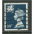 Wales GB 1988 14p Deep Blue Machin SG W40.(J303