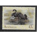AUS 1991 43c 'BIRDS - BLACK SWAN' FINE USED (EB...