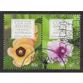 CKI 2010 (SE~TE PAIR) 60c 'FLOWERS' FINE USED (...